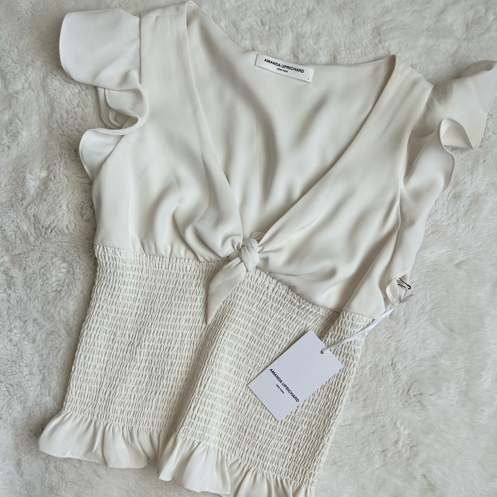 New Amanda Uprichard smocked ember top - Picture 7 of 8